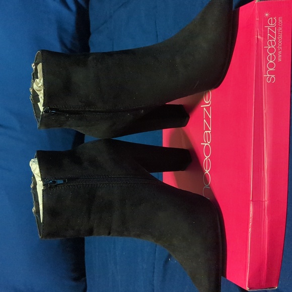 EUC Shoedazzle Diane black booties, Size 8 - Picture 2 of 7